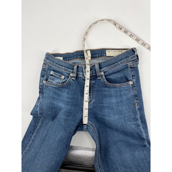 NWT Rag & Bone Womens Straight Leg Low Rise Jeans Size 26 Clean La Paz Blue - Picture 8 of 11